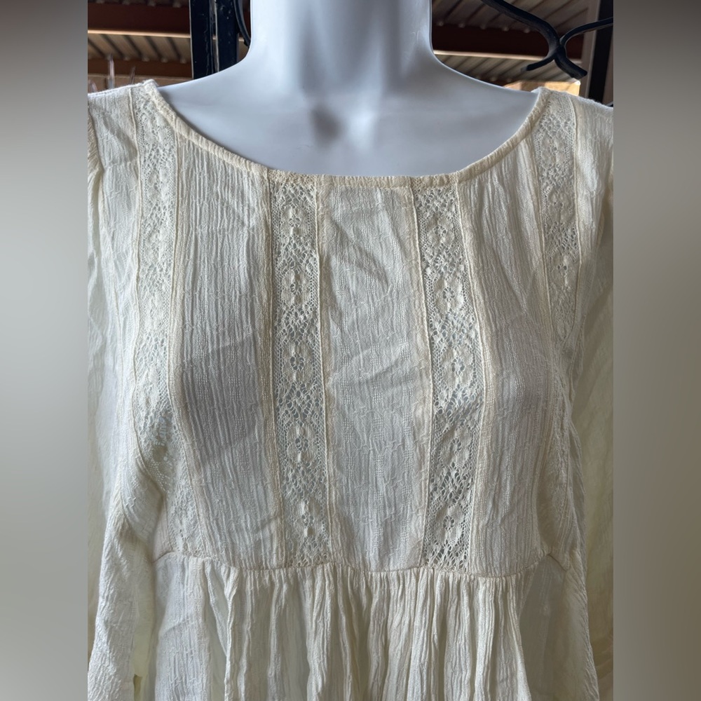 New American Eagle Outfitters Lightweight Lace Panels Straps Cross back Tunic XS - Picture 2 of 14